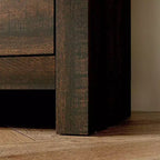 Commode verticale à 5 tiroirs Famapy, commode en bois texturé avec poignées décoratives en métal