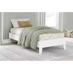 Lit plateforme Hallityn de Signature Design by Ashley, fini blanc mat