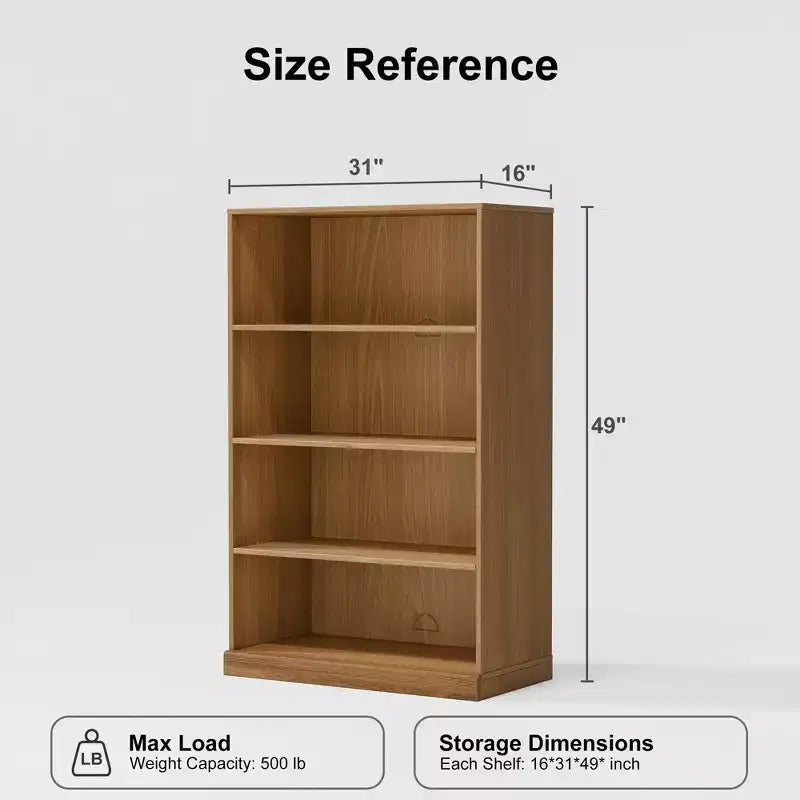 Meuble d'appoint en bois PexFix 49x31x16 avec étagère réglable, meuble de rangement sans porte, naturel