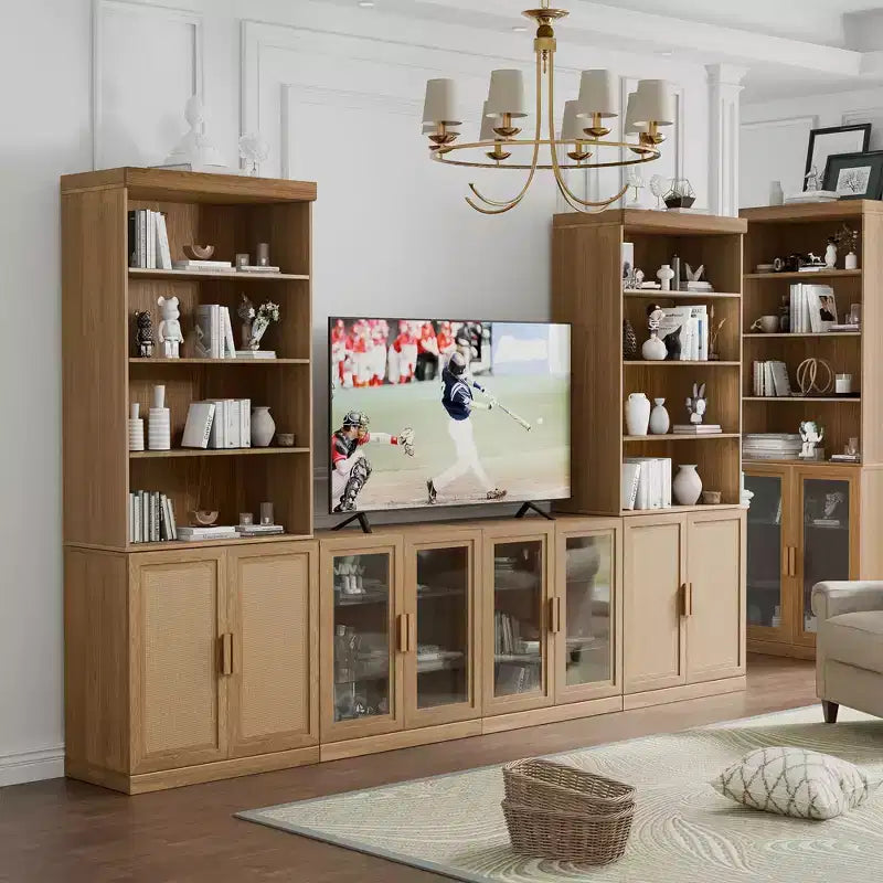Meuble d'appoint en bois PexFix 49x31x16 avec étagère réglable, meuble de rangement sans porte, naturel