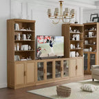 Meuble d'appoint en bois PexFix 49x31x16 avec étagère réglable, meuble de rangement sans porte, naturel