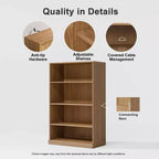 Meuble d'appoint en bois PexFix 49x31x16 avec étagère réglable, meuble de rangement sans porte, naturel