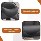 BestMassage Fauteuil de bureau gamer Racing avec fonction massage, soutien lombaire, en cuir PU pour adulte