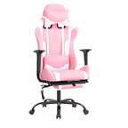 BestMassage Fauteuil de bureau gamer Racing avec fonction massage, soutien lombaire, en cuir PU pour adulte
