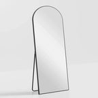 Miroir sur pied en bois à angle droit
