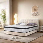 GDFStudio Mary 12 White Memory Foam Individual Pocket Spring Hybrid Mattress