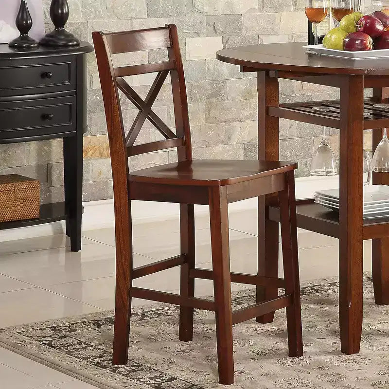 Ensemble de 2 chaises de comptoir en bois Simple Relax