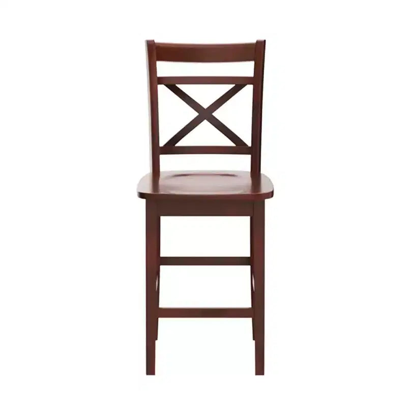 Ensemble de 2 chaises de comptoir en bois Simple Relax