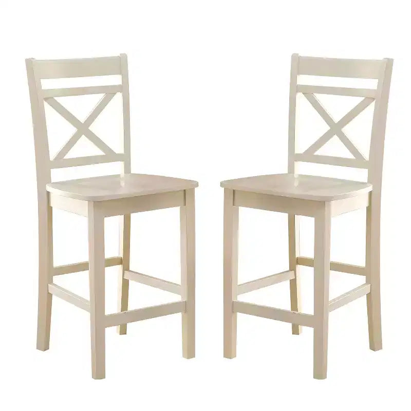 Ensemble de 2 chaises de comptoir en bois Simple Relax