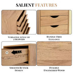 Meuble de rangement à 5 tiroirs pour documents, rangement intelligent avec séparateurs réglables, roulettes verrouillables et glissières fluides