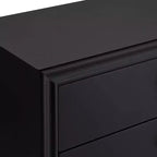 Commode d'appoint 3 tiroirs noire Crestview Collection Oslo 32W