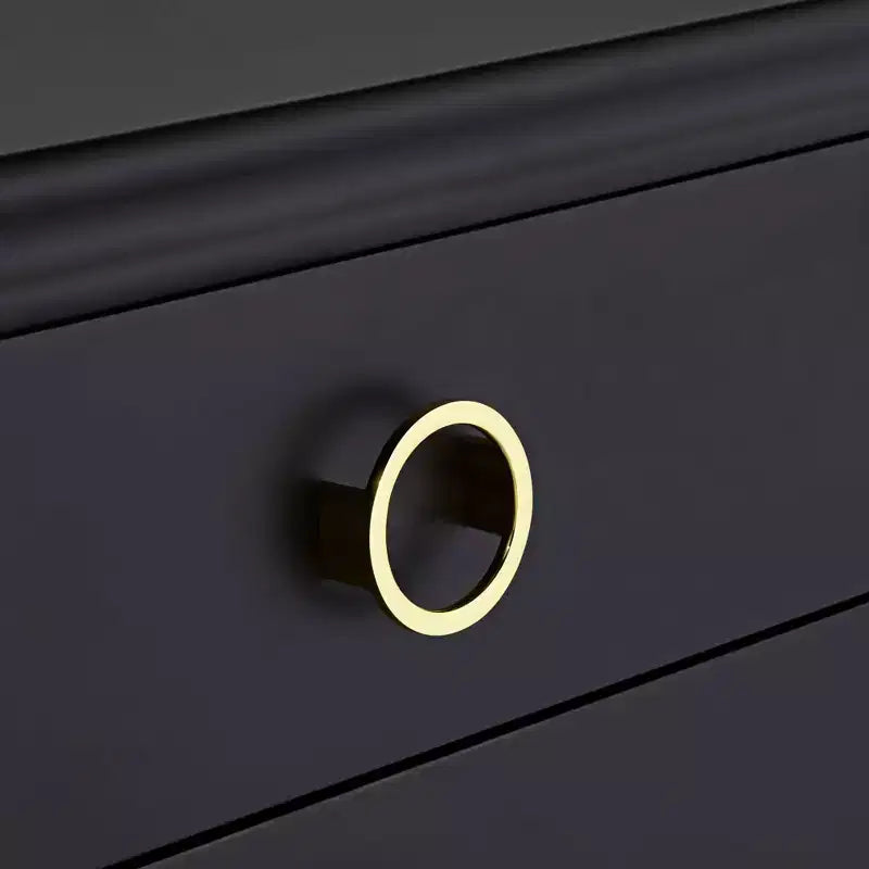 Commode d'appoint 3 tiroirs noire Crestview Collection Oslo 32W