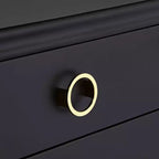 Commode d'appoint 3 tiroirs noire Crestview Collection Oslo 32W