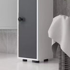 Meuble de rangement de salle de bain Kleankin avec étagères ouvertes, placards et armoire à papier toilette