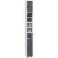 Kleankin Open Shelves Bathroom Storage Cabinet, Door Cabinets, Toilet Paper Cabinet