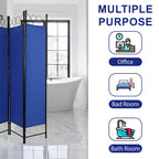 FDW Paravents 4 Panneaux 1,7 m Paravent Pliant Autonome Cloison de Séparation Intimité avec Tissu et Cadre Métallique pour Bureau à Domicile Chambre
