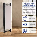 FDW Paravents 4 Panneaux 1,7 m Paravent Pliant Autonome Cloison de Séparation Intimité avec Tissu et Cadre Métallique pour Bureau à Domicile Chambre