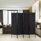 FDW Paravents 4 Panneaux 1,7 m Paravent Pliant Autonome Cloison de Séparation Intimité avec Tissu et Cadre Métallique pour Bureau à Domicile Chambre