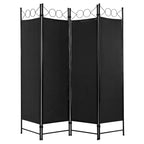 FDW Paravents 4 Panneaux 1,7 m Paravent Pliant Autonome Cloison de Séparation Intimité avec Tissu et Cadre Métallique pour Bureau à Domicile Chambre
