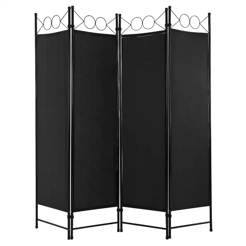 FDW Paravents 4 Panneaux 1,7 m Paravent Pliant Autonome Cloison de Séparation Intimité avec Tissu et Cadre Métallique pour Bureau à Domicile Chambre