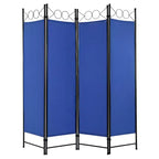 FDW Paravents 4 Panneaux 1,7 m Paravent Pliant Autonome Cloison de Séparation Intimité avec Tissu et Cadre Métallique pour Bureau à Domicile Chambre
