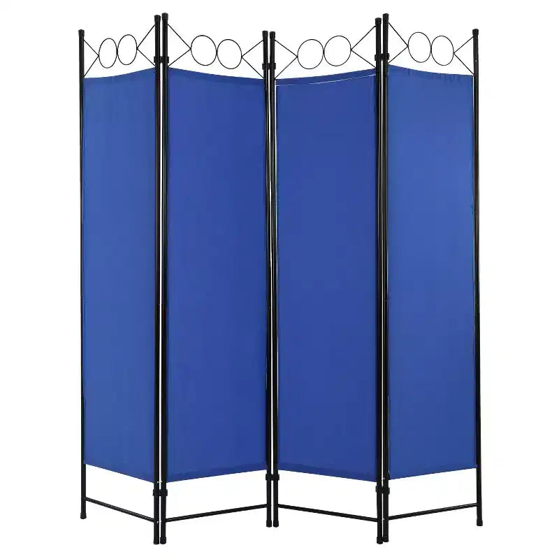 FDW Paravents 4 Panneaux 1,7 m Paravent Pliant Autonome Cloison de Séparation Intimité avec Tissu et Cadre Métallique pour Bureau à Domicile Chambre