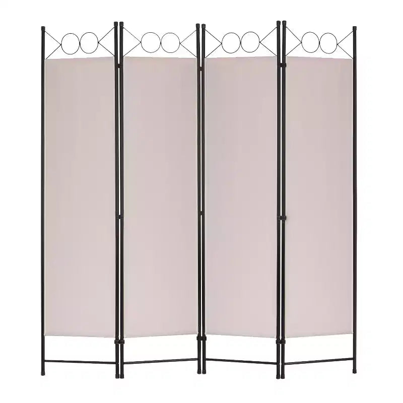 FDW Paravents 4 Panneaux 1,7 m Paravent Pliant Autonome Cloison de Séparation Intimité avec Tissu et Cadre Métallique pour Bureau à Domicile Chambre