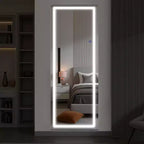 Stand-Alone LED Mirror: Full-Length, Frameless, Aluminum, 160x40x2cm