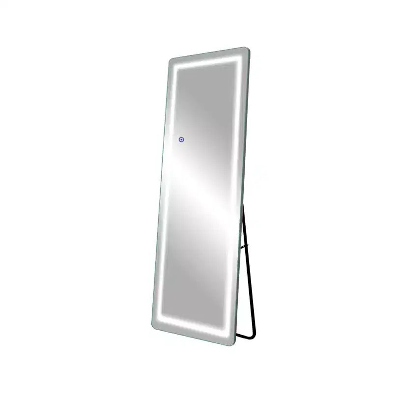 Miroir LED autoportant : Pleine longueur, sans cadre, aluminium, 160x40x2cm