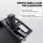 Chariot de service VEVOR, chariot utilitaire roulant en plastique robuste à 2 étagères de 250 kg avec roues pivotantes à 360°, étagère à rebord moyen