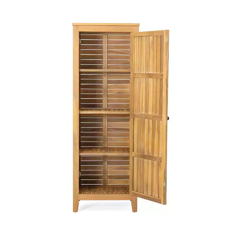 GDFStudio Grella – Meuble de rangement en bois d'acacia avec 3 étagères, teck