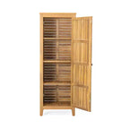 GDFStudio Grella – Meuble de rangement en bois d'acacia avec 3 étagères, teck