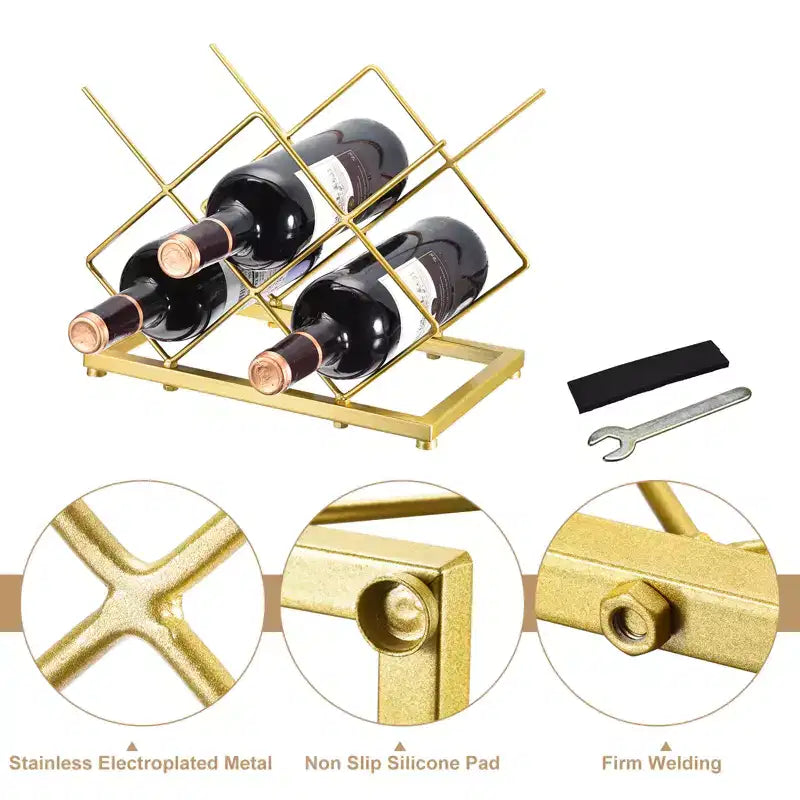 Égouttoir à vin autoportant de comptoir à motif géométrique, peu encombrant, de la marque Unique Bargains