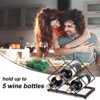 Égouttoir à vin autoportant de comptoir à motif géométrique, peu encombrant, de la marque Unique Bargains