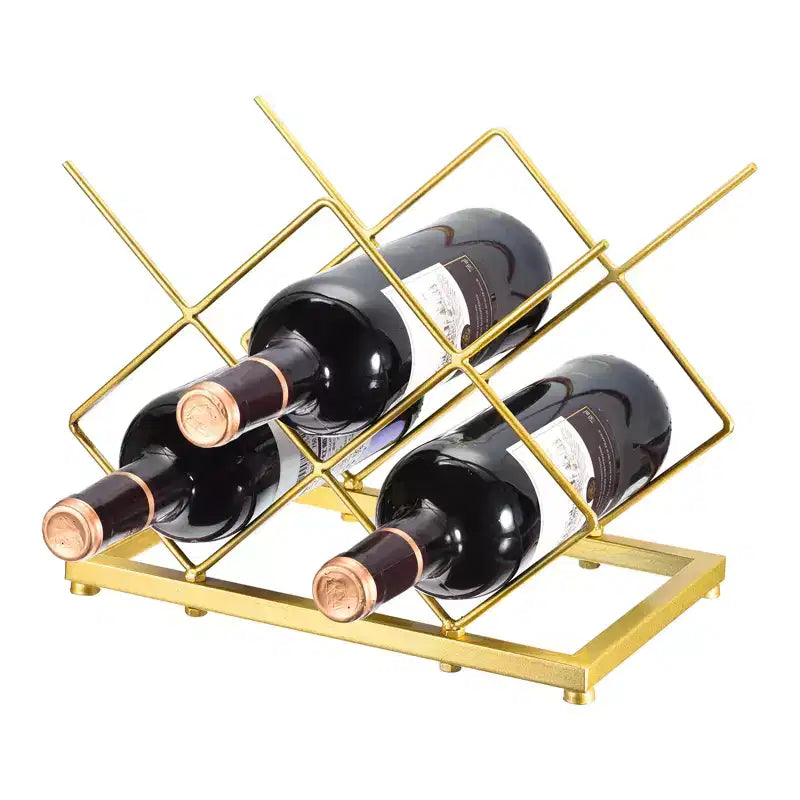 Égouttoir à vin autoportant de comptoir à motif géométrique, peu encombrant, de la marque Unique Bargains