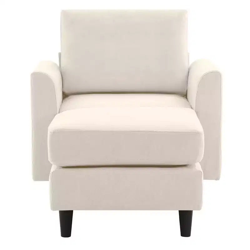 Fauteuil d'appoint Hyleory Modern Comfort avec Ottomane - Idéal Salon Chambre à Coucher, Essentiel pour Coin Lecture Moderne et Simple