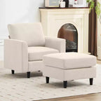 Fauteuil d'appoint Hyleory Modern Comfort avec Ottomane - Idéal Salon Chambre à Coucher, Essentiel pour Coin Lecture Moderne et Simple