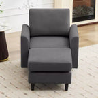 Fauteuil d'appoint Hyleory Modern Comfort avec Ottomane - Idéal Salon Chambre à Coucher, Essentiel pour Coin Lecture Moderne et Simple