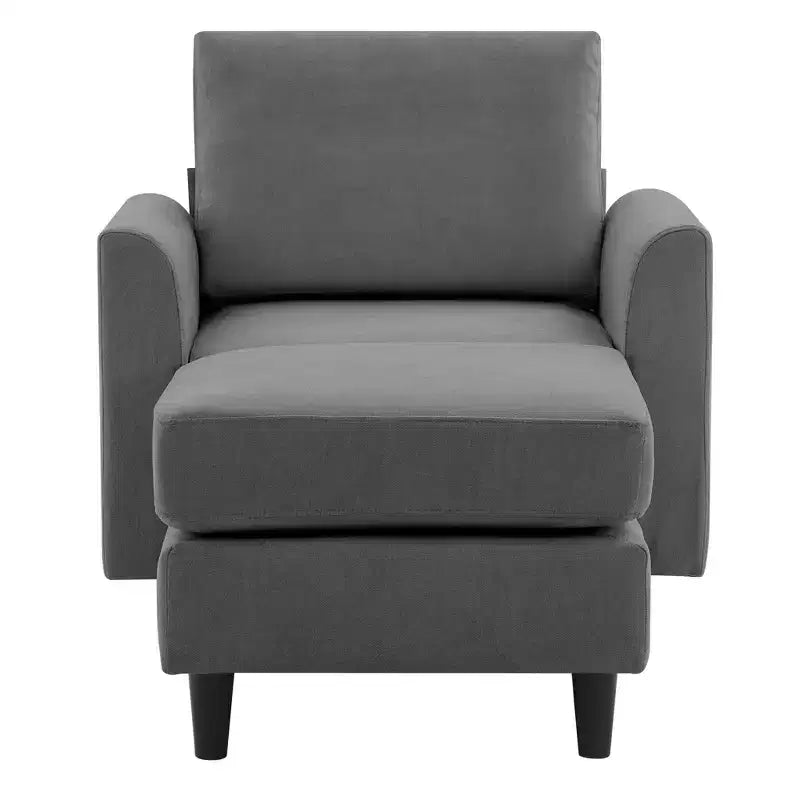 Fauteuil d'appoint Hyleory Modern Comfort avec Ottomane - Idéal Salon Chambre à Coucher, Essentiel pour Coin Lecture Moderne et Simple