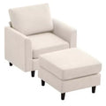 Hyleory Modern Comfort Accent Chair with Ottoman - Living Room Bedroom Leisure Preferred, Modern Simple Home Reading Corner Essentials