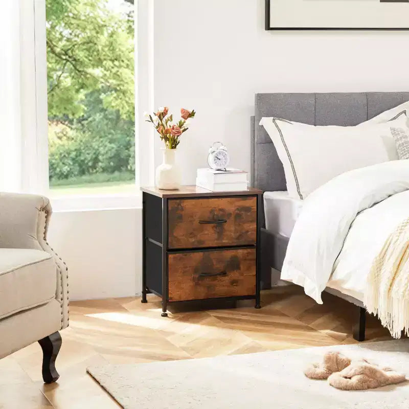 Commode moderne à 7 tiroirs : Design bois et métal