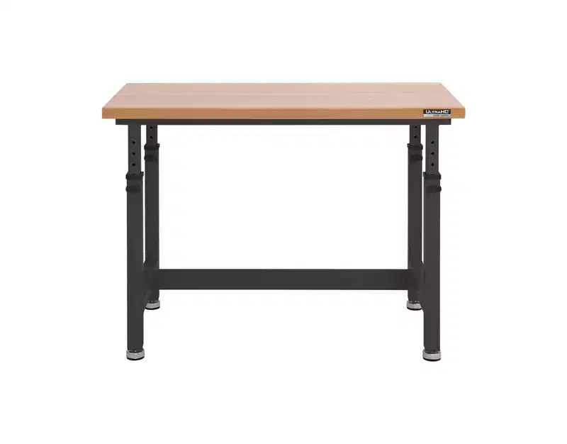 Table d'établi robuste UltraHD de Seville Classics avec plateau en bois, 48 po L x 24 po P x 28 à 42 po H