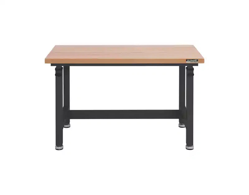 Table d'établi robuste UltraHD de Seville Classics avec plateau en bois, 48 po L x 24 po P x 28 à 42 po H