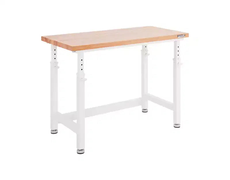 Table d'établi robuste UltraHD de Seville Classics avec plateau en bois, 48 po L x 24 po P x 28 à 42 po H