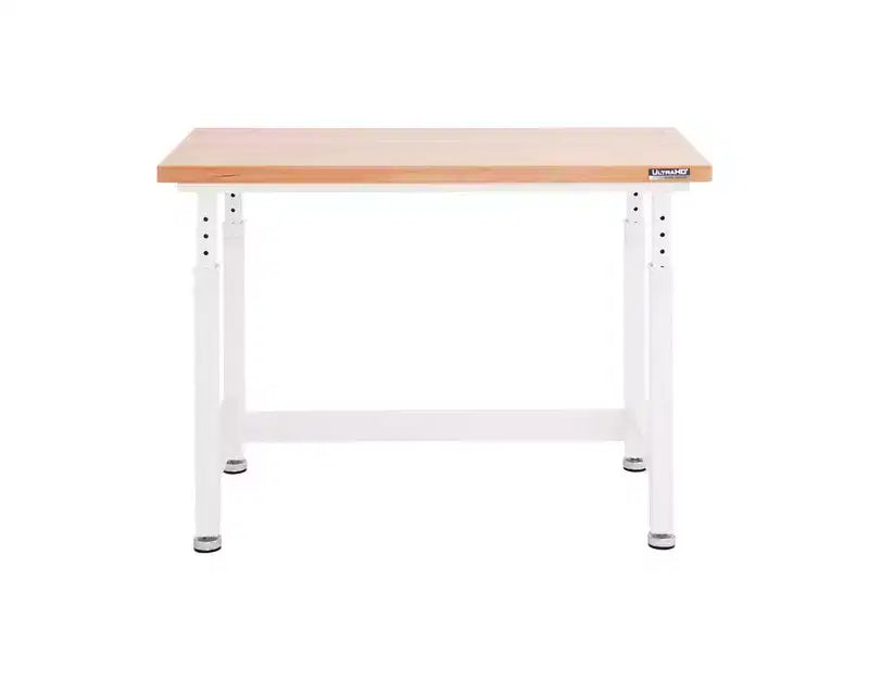 Table d'établi robuste UltraHD de Seville Classics avec plateau en bois, 48 po L x 24 po P x 28 à 42 po H