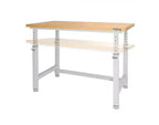 Table d'établi robuste UltraHD de Seville Classics avec plateau en bois, 48 po L x 24 po P x 28 à 42 po H