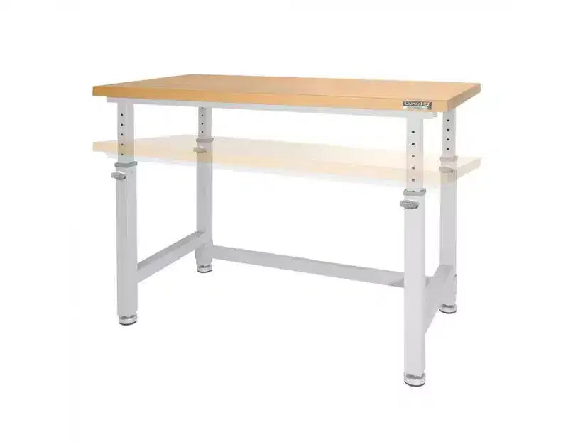 Table d'établi robuste UltraHD de Seville Classics avec plateau en bois, 48 po L x 24 po P x 28 à 42 po H