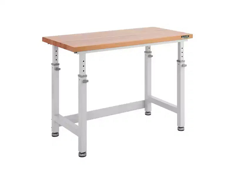 Table d'établi robuste UltraHD de Seville Classics avec plateau en bois, 48 po L x 24 po P x 28 à 42 po H