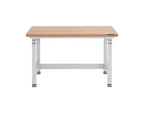 Table d'établi robuste UltraHD de Seville Classics avec plateau en bois, 48 po L x 24 po P x 28 à 42 po H