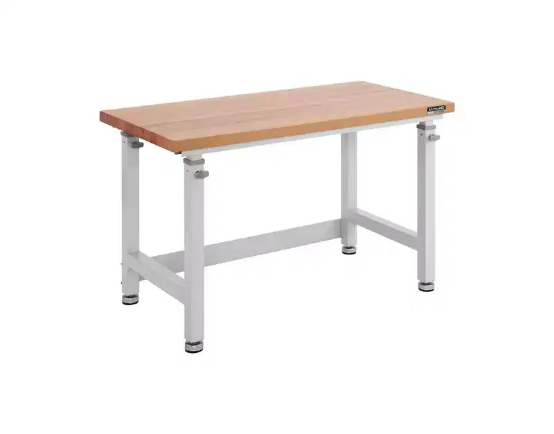 Seville Classics UltraHD Heavy Duty Workbench Table Wood Top, 48 W x 24 D x 28 to 42 H